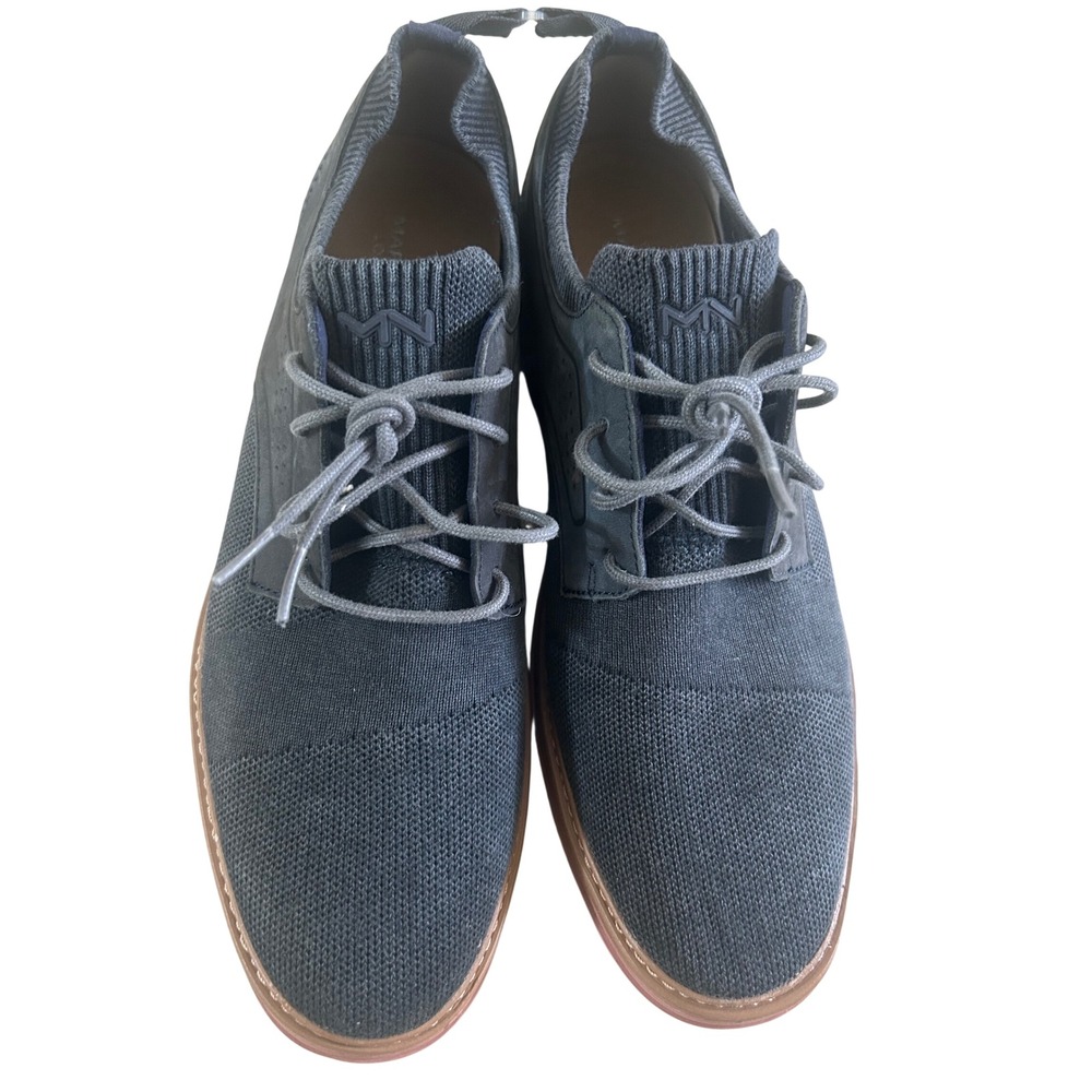 Mark Nason Dress Shoes Mens 10 Navy Excellent Knit Leather Hybrid SN 225103